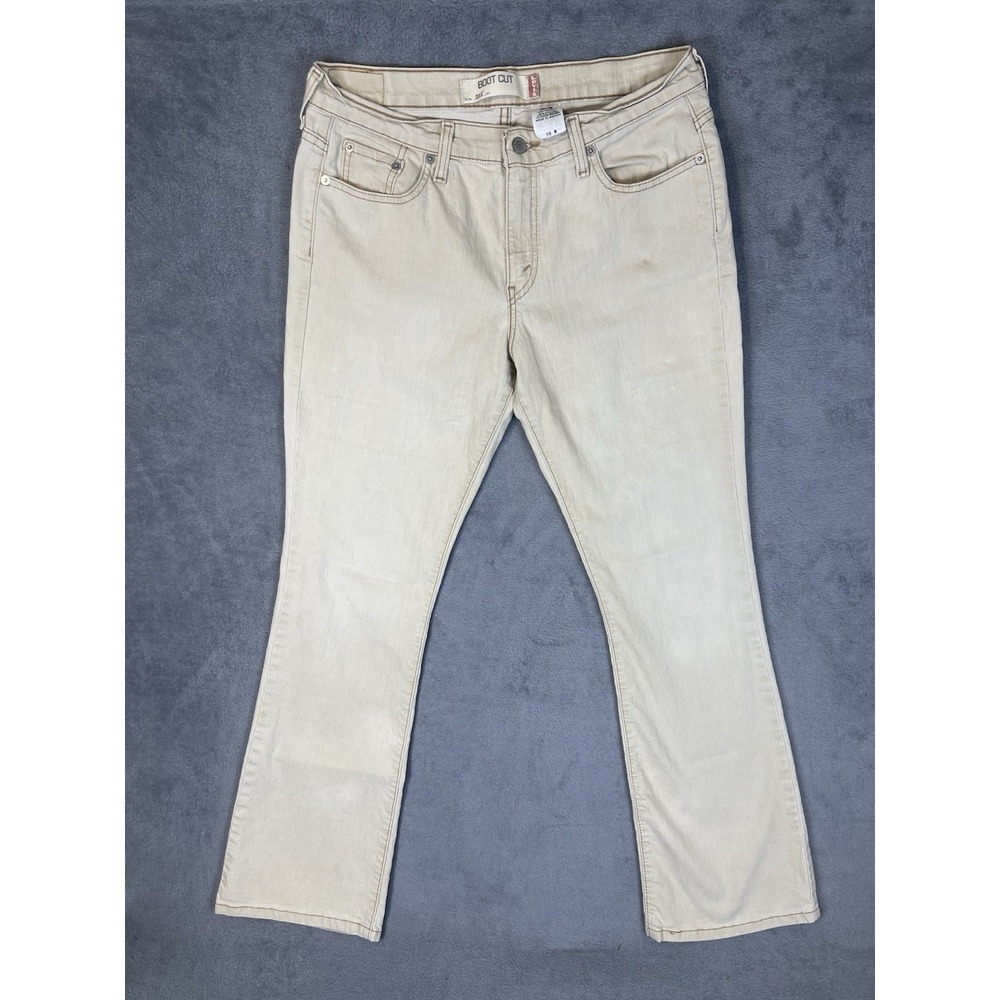 Levis Jeans Womens‎ 10 Ivory Denim 515 Bootcut Mid Rise Medium Wash Stretch